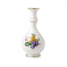 Vase, Fruchtmalerei, bunt, Goldrand, H 16 cm