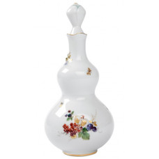 Flasche, Früchte am Goldvorhang, bunt, Goldrand, 04 l