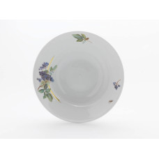 Sch&uuml;ssel rund, tief, Fruchtzweig mit Biene, am Goldband, wei&szlig;er Rand, &oslash; 32 cm