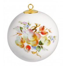 Kugel, Vintage Fruchtmalerei, Motiv - Wein, Goldrand, ø 5 cm