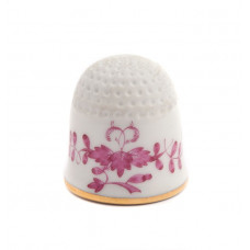 Fingerhut, Indische Malerei 1, ohne Kante, purpur, Goldpunkte, Goldrand, 2,5 cm