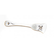 Zuckerspatel, Reicher Drache, schwarz, goldschattiert, Goldrand, 9 cm