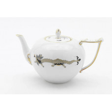 Teekanne, Reicher Drache, schwarz, goldschattiert, Goldrand, V 1,25 l