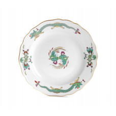 Teller, Reicher Drache, bunt, goldschattiert, Goldrand, ø 18 cm