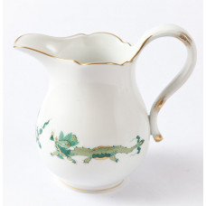 Milchkännchen, Reicher Drache, grün, goldschattiert, Goldrand, V 0,25 l