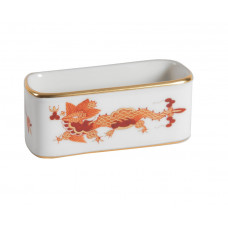 Serviettenring, Reicher Drache, rot, goldschattiert, Goldrand, 5,6 cm