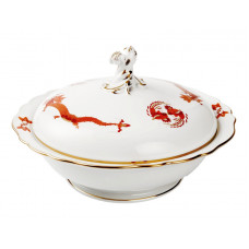 Sch&uuml;ssel m.D., Reicher Drache, rot, goldschattiert, Goldrand, V 1,00 l