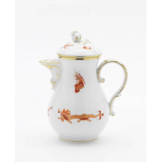 Mokkakanne, Reicher Drache, rot, goldschattiert, Goldrand, V 0,45 l