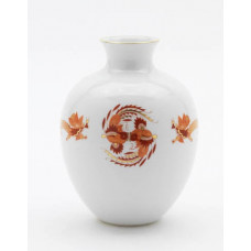 Vase, Reicher Drache, rot, goldschattiert, Goldrand, H 14 cm