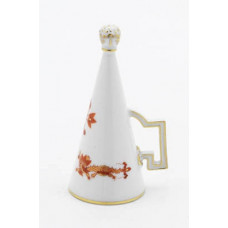 Lichtlöscher, Reicher Drache, rot, goldschattiert, Goldrand, 8 cm