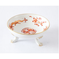 Sch&auml;lchen, Reicher Drache, rot, goldschattiert, Goldrand, 11,5 cm