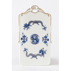 Brotbrett, Reicher Drache, kobaltblau, goldschattiert, Goldrand, L 20 cm