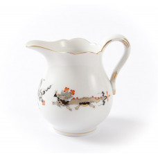 Milchkännchen, Reicher Drache, schwarz, rot- und goldschattiert, Goldrand, V 0,12 l