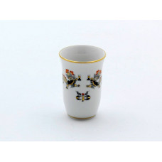 Becher, Reicher Drache, schwarz, rot- und goldschattiert, Goldrand, V 0,02 l