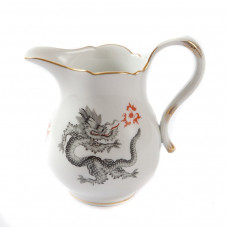 Milchkännchen, Ming-Drache, reich, schwarz, ohne Kante, Goldrand, V 0,25 l