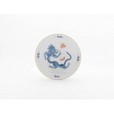 Schale, Ming-Drache, reich, hellblau, ohne Kante, Goldrand, ø 22,5 cm