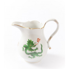 Milchkännchen, Ming-Drache, reich, grün, ohne Kante, Goldrand, V 0,25 l