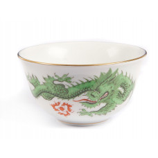 Kopchen, Ming-Drache, reich, grün, ohne Kante, Goldrand, 0,06 l