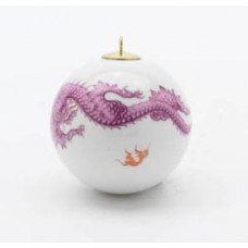 Kugel, Ming-Drache, reich, purpur, ohne Kante, weißer Rand, ø 5 cm