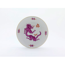 Wandschale, Ming-Drache, reich, purpur, ohne Kante, Goldrand,