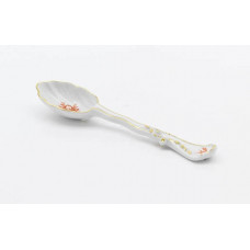 Löffel, Ming-Drache, reich, rot, ohne Kante, Goldrand, 15 cm