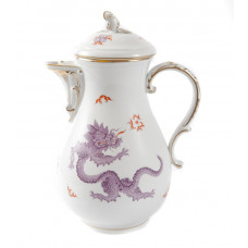 Kaffeekanne, Ming-Drache, reich, lila, ohne Kante, Goldrand, V 1,20 l
