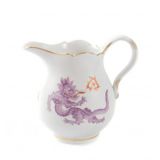 Milchkännchen, Ming-Drache, reich, lila, ohne Kante, Goldrand, V 0,15 l