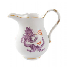 Milchkännchen, Ming-Drache, reich, lila, ohne Kante, Goldrand, V 0,40 l