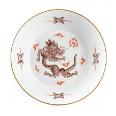 Untertasse zu 55830, Ming-Drache, reich, braun, ohne Kante, Goldrand