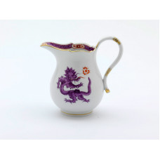 Milchkännchen, Ming-Drache, reich, lila, mit Kante, Goldrand, V 0,25 l