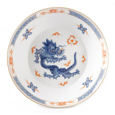 Untertasse zu 55830, Ming-Drache, reich, kobaltblau, mit Kante, Goldrand