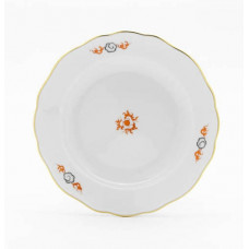 Teller, Ming-Drache Elemente, Flammen, schwarz, Goldrand, ø 16 cm