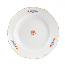 Teller, Ming-Drache Elemente, Flammen, hellblau, Goldrand, ø 16 cm