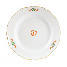 Teller, Ming-Drache Elemente, Flammen, grün, Goldrand, ø 16 cm