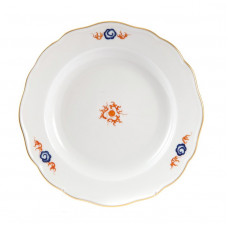 Teller, Ming-Drache Elemente, Flammen, kobaltblau, Goldrand, ø 16 cm