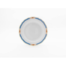 Teller, Ming-Drache Elemente, Kante, hellblau, Goldrand, ø 22 cm