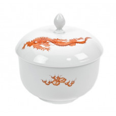 Zuckerdose, Ming-Drache,leicht,modifizierte Ausführung,rot,, 10,5 cm