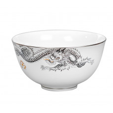 Schale, Ming-Drache, schwarze Kontur, L 12 cm