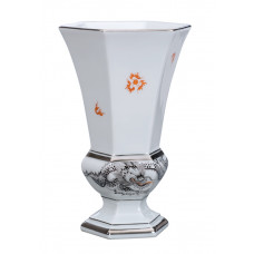 Vase, Ming-Drache, schwarze Kontur, H 15,3 cm