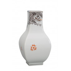 Vase, Ming-Drache, schwarze Kontur, H 13 cm