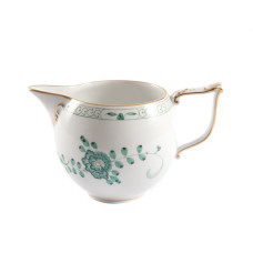 Milchkännchen, Indische Malerei 2 mit Kante, grün, Goldpunkte, Goldrand, V 0,20 l