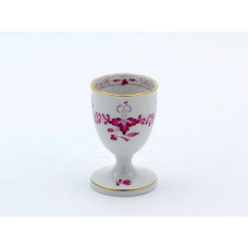 Eierbecher, Indische Malerei 2, mit Kante, purpur, Goldpunkte, Goldrand, H 7 cm