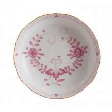 Sch&auml;lchen, Indische Malerei 2, mit Kante, purpur, Goldpunkte, Goldrand, &oslash; 13,5 cm