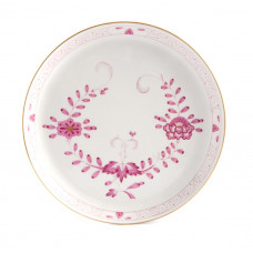 Wandschale, Indische Malerei 2, mit Kante, purpur, Goldpunkte, Goldrand,