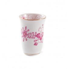 Becher, Indische Malerei 2, mit Kante, purpur, Goldpunkte, Goldrand, V 0,02 l