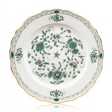 Speiseteller, Indische Malerei, grün, Goldpunkte, Goldrand, ø 28 cm