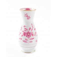 Vase, Indische Malerei, purpur, Goldpunkte, Goldrand, H 14,5 cm