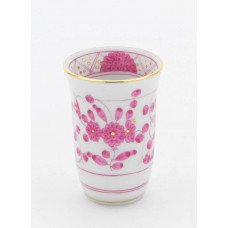 Becher, Indische Malerei, purpur, Goldpunkte, Goldrand, V 0,02 l