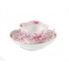 Tasse m.U., Indische Malerei, purpur, Goldpunkte, Goldrand, 0,1 l