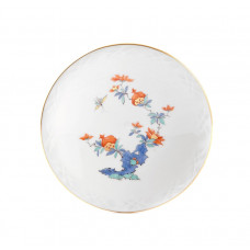 Wandschale, Indische Monatsblumen, Januar - Dezember, RS Schrift, Goldrand,